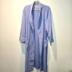 Nautica Robe Small Men's Cotton‎ Blue Long Sleeve 90s Sleepwear